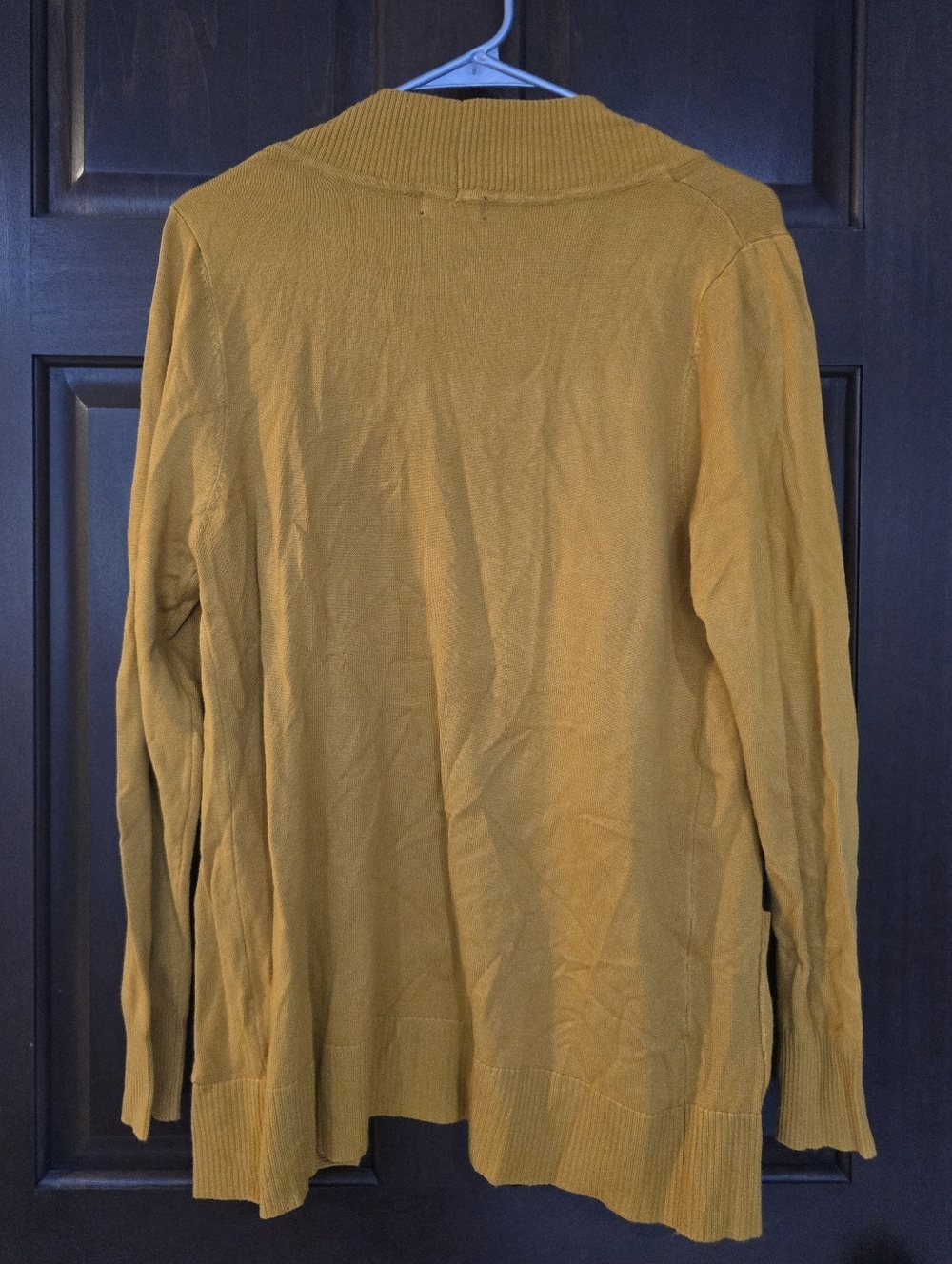 B.I.L.Y Open-Front Cardigan Sweater Mustard Size 1X - Picture 3 of 4